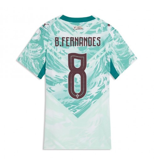 Portugalsko Bruno Fernandes #8 Venkovní Dres pro Dámské MS 2026 Krátký Rukáv Portugalsko Bruno Fernandes #8 Venkovní Dres pro Dámské MS 2026 Krátký Rukáv